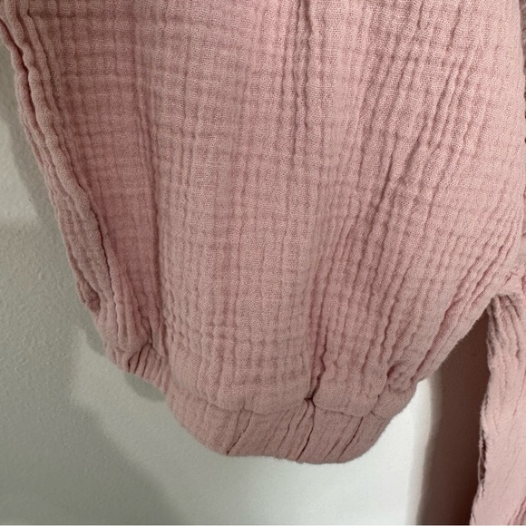 Shinestar pink jumpsuit gauze tie waist Size L - Picture 3 of 11